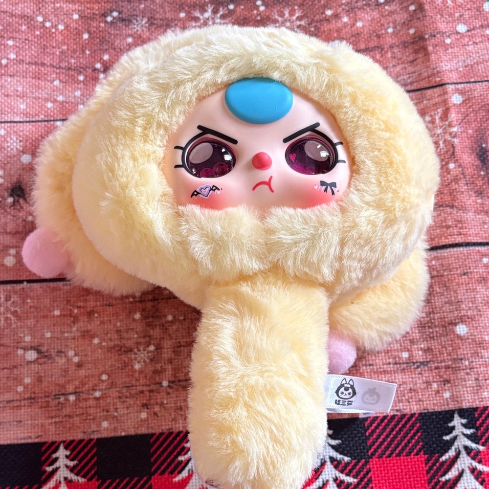 Baby Three Yellow Bunny Hand Mirror Keychain